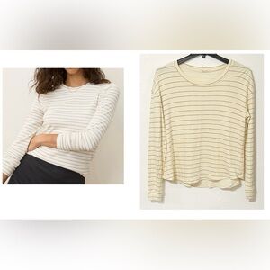 Marine Layer Lexi Rib Sun-In Long sleeve Crew Tee Soze XL Soft Comfortable